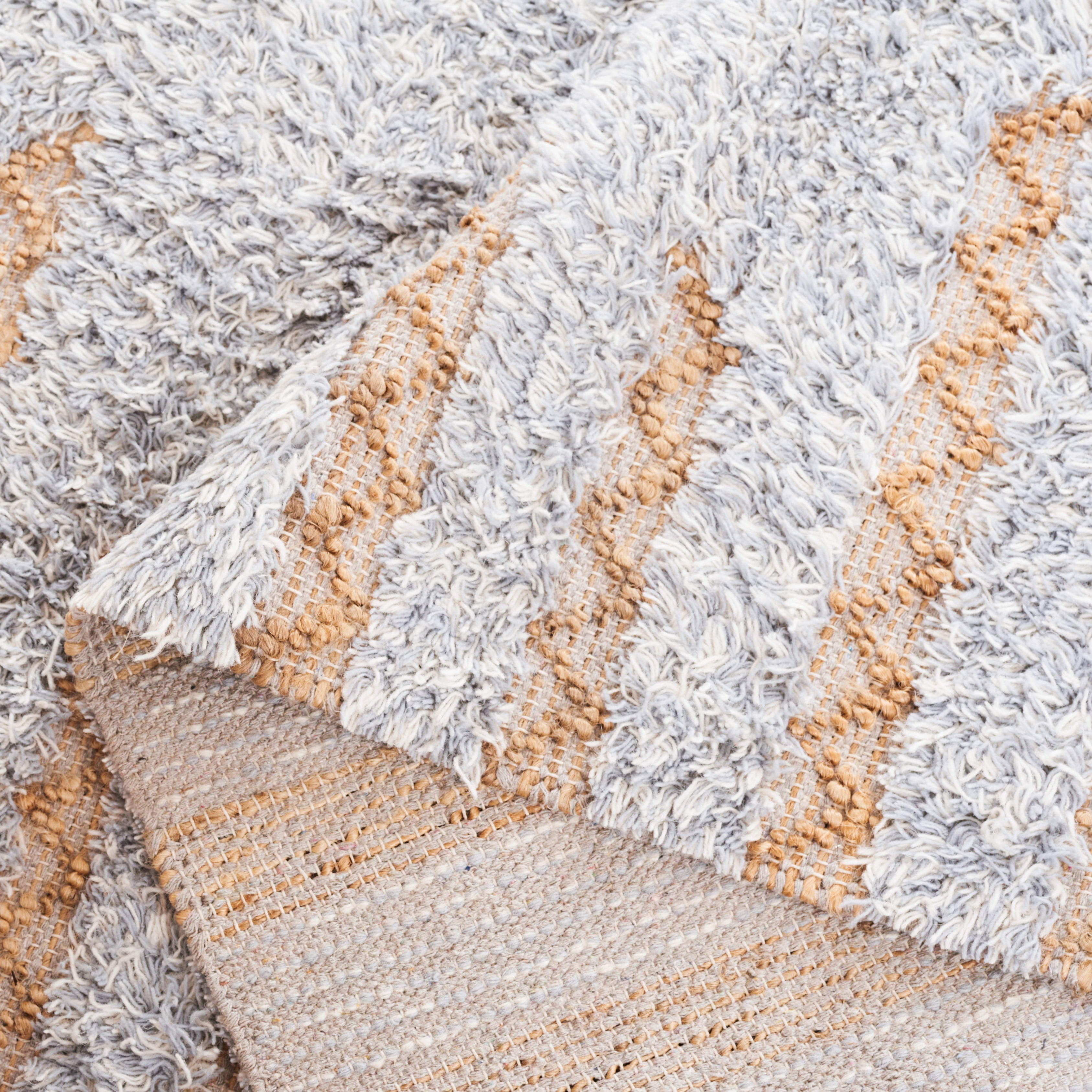 SAFAVIEH Natura Natasa Abstract Runner Rug, Grey/Natural, 2'3" x 8'