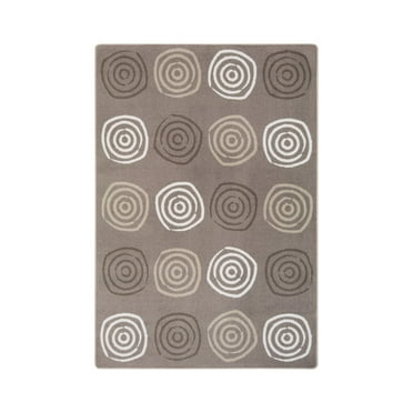 Joy Carpets 2012C-03 Simply Swirls Rectangle Area Rug Neutral - 5 ft. 4 in. x 7 ft. 8 in.