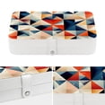 thumbnail image 4 of Geometric Cube PU Leather Jewelry Display Organizer Box Display Case Portable Earring Holder with Removable Compartment, 4 of 6