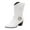 White, variant on UngA Woman's Boots Wide Lace up Chunky Low Heel Booties Comfortable Round Toe Retro Cute Fall Winter Mid Calf Boots Women Red,Size 9.5