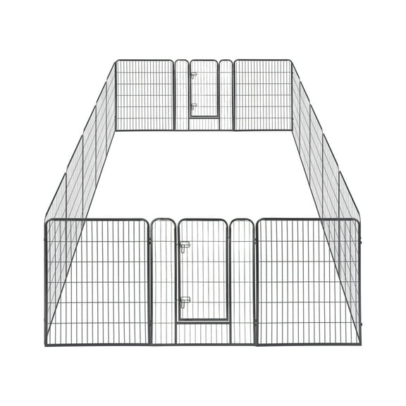 Yescom 32"x40" Metal Pet Playpen 16 Panel Extra Large Dog Exercise Fence Crate Yard Barrier