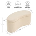thumbnail image 5 of Zesthouse 39.4" Modern Storage Ottoman Bench, Crescent Entryway Bench with Storage, Linen Upholstered Bench for Bedroom Living Room, Flip Top, Beige, 5 of 11