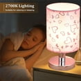 thumbnail image 2 of Valentines Day Table Lamp,Warm Glow Ambiance Night Light Three-Level Lighting Intensity 16 Color Light Modes Remote Control Operation for Bedroom Desks and Nightstands Valentine's Day Gift, 2 of 8