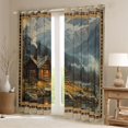 thumbnail image 2 of jejeloiu Rustic Farmhouse Cabin Black Out Curtains,Natural Scenery Curtains Pack of 2 (42x63 Each) For Boys Teens, 2 of 6