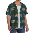 thumbnail image 4 of KLL Big Machine Print Men's Shirt Short Sleeve Button Down Summer Cuba Beach Shirts- X-Large, 4 of 7