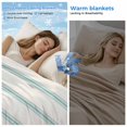 thumbnail image 2 of Turquoise Striped Cooling Blanket,Lightweight Breathable Summer Throw Blanket with Double Sided Cold Effect,Farmhouse Pinstripes Geometric Color Picnic Blankets Bed Sheet for Hot Sleepers 40"x60", 2 of 8