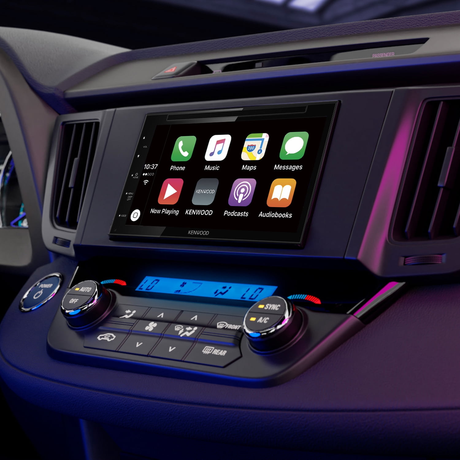 KENWOOD DDX5707S 6.8-In. Car In-Dash Unit, Double-DIN with Bluetooth, DVD, Apple CarPlay, Android Auto, and SiriusXM Ready