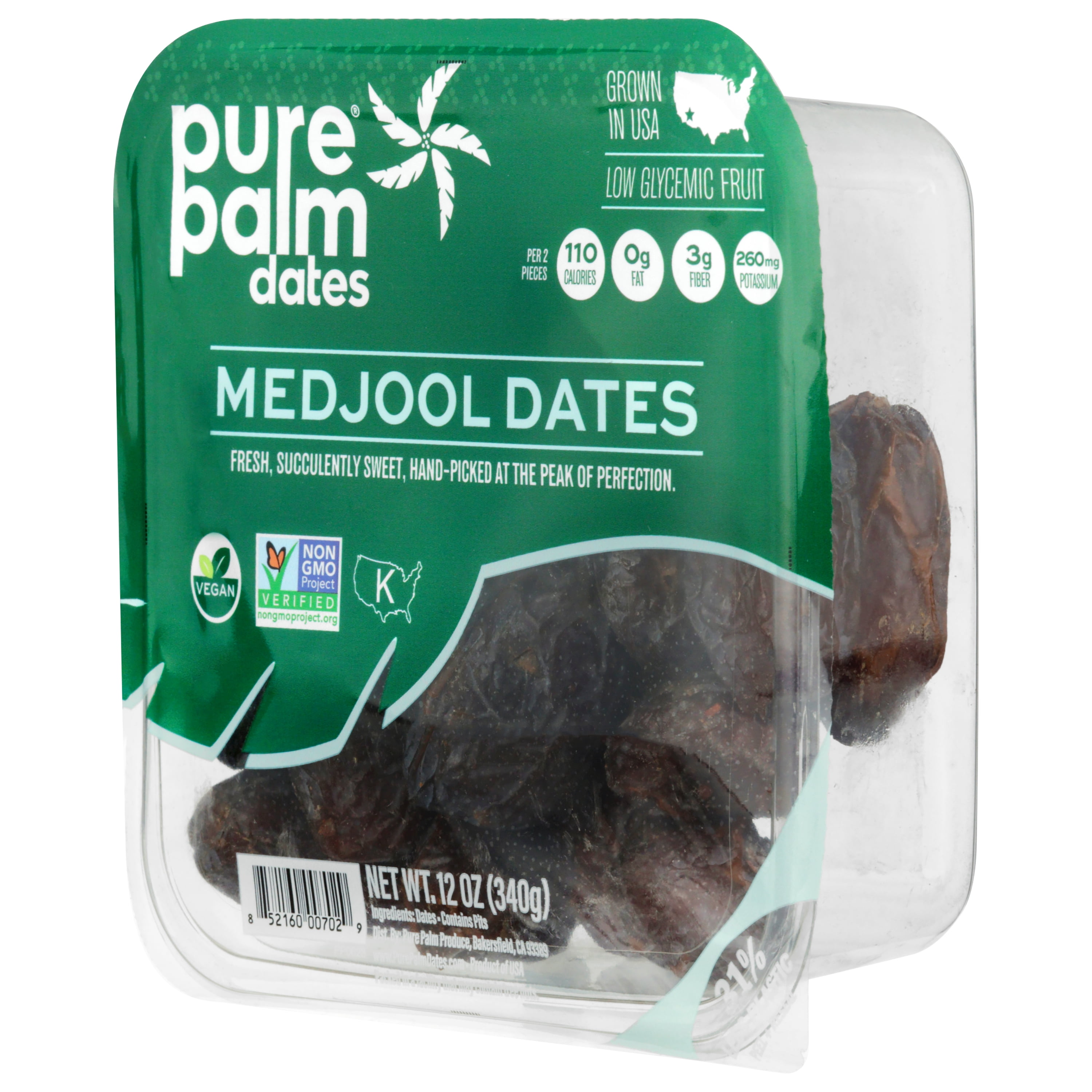 Pure Palm "Whole" Medjool Dates, 12 oz