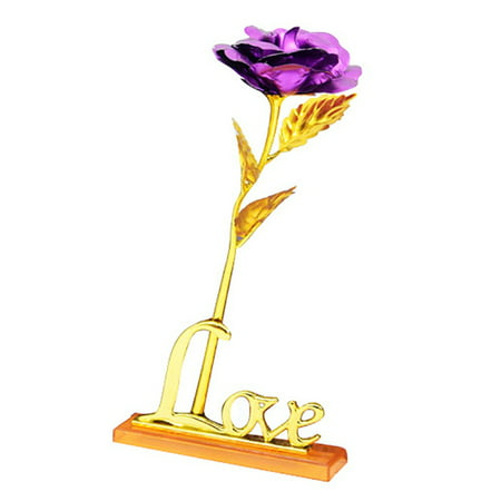 24K Gold Plated Rose Flower Girlfriend Birthday Valentine's Day Love (Best Place To Plant Knockout Roses)