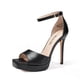 thumbnail image 1 of Sandalias de Tacón Stiletto para Mujer DREAM PAIRS Talla 10 Negro PU, 1 of 7