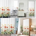 thumbnail image 6 of Spring Wildflower Fabric Shower Curtain Watercolor Flower Leaf Washable Shower Curtains for Bathroom, Waterproof Bath Curtain with Hooks Home Decor 72x84in, 6 of 8