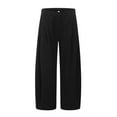 thumbnail image 4 of Women's Pants Wide Leg Elastic High Waist Casual Joggers with Pockets 2025 Stretch Comfy Trendy Solid Loose Fit Trousers, 4 of 5