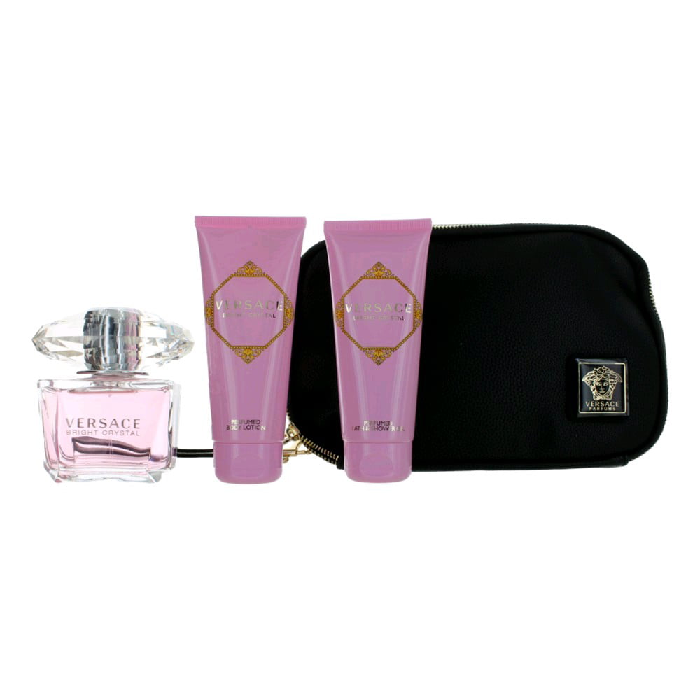 Versace Bright Crystal by Versace, 4 Piece Gift Set for Women