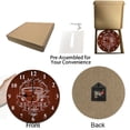 thumbnail image 4 of Eveokoki Rustic Kitchen Wall Clock Wooden Office Coffee Decor Wall Clocks 10 inches Silent Clocks for Kitchen/Office/Coffee Corner Coffee Bar Decoration, 4 of 8