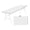 White, variant on Leumius 8 Foot Folding Table,Indoor Outdoor Table for Picnic Party Dining Camping,White