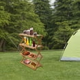 thumbnail image 6 of 3/4-Tier Foldable Outdoor Picnic Table Portable Bamboo Storage Shelves Shoe Rack, 6 of 20