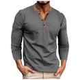 thumbnail image 1 of VBARHMQRT Embroidered Sweatshirt Men's Fall and Winter Collar Pullover Long Sleeve T Shirt Grey, 1 of 5