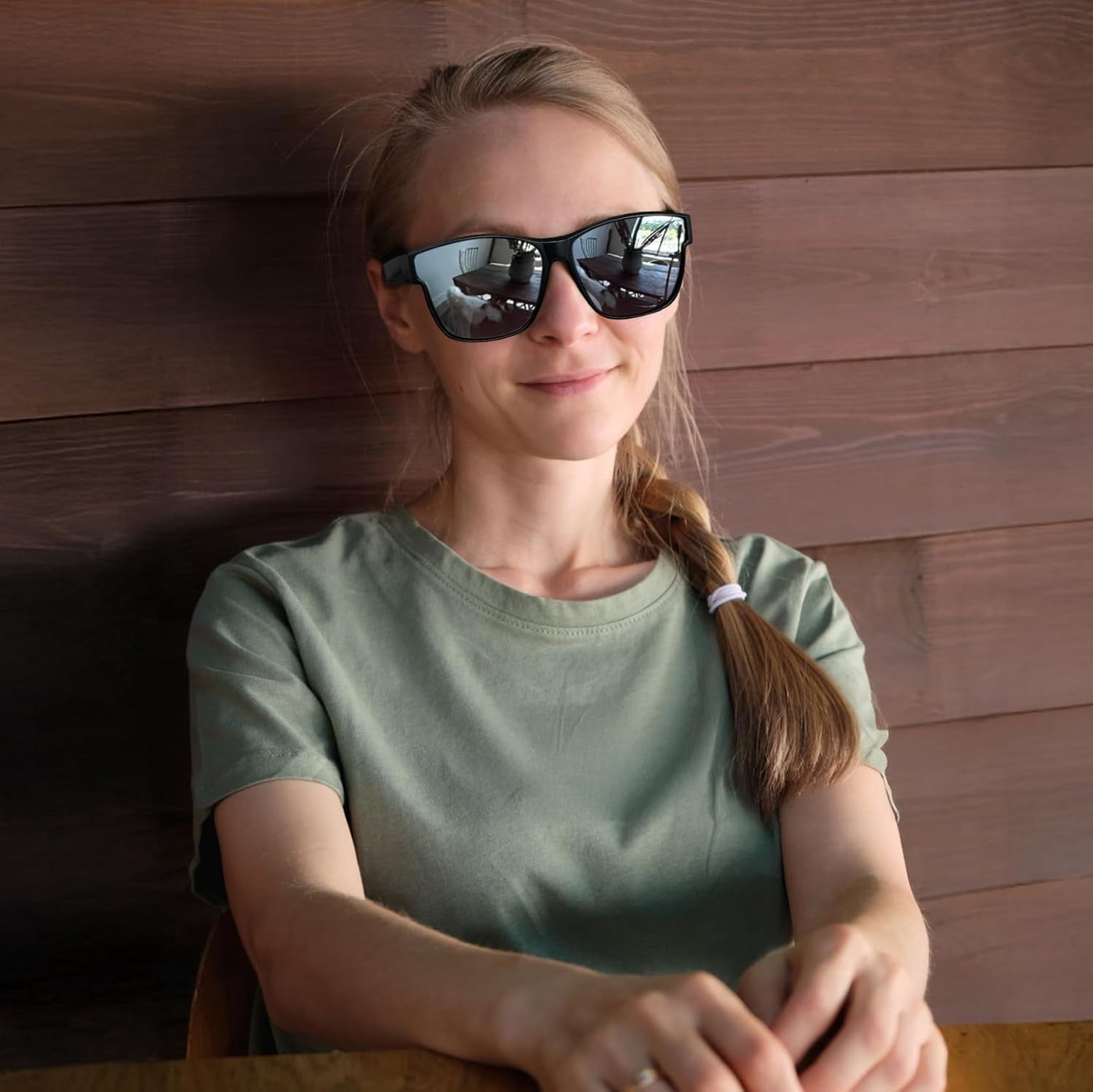 FEISEDY Polarized Sunglasses Fit Over Glasses Women, Fit over Glasses Sunglasses for Driving UV400 Protection B0250