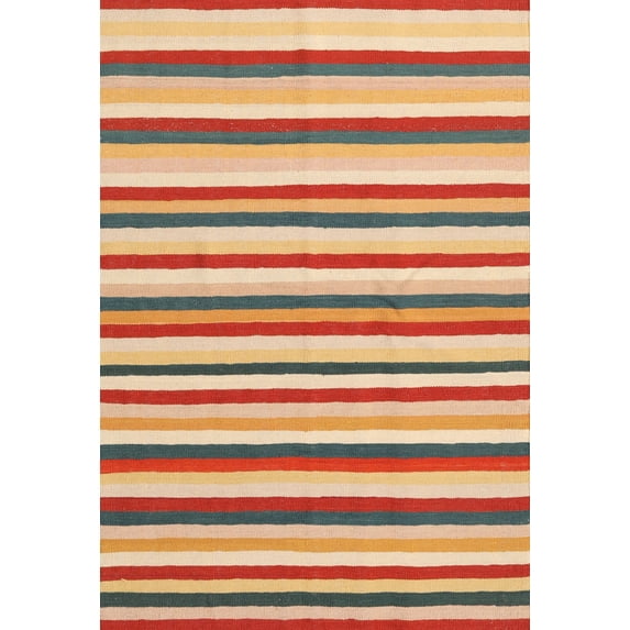 Ahgly Company Indoor Rectangle Contemporary Chestnut Red Abstract Area Rugs, Swatch Sample
