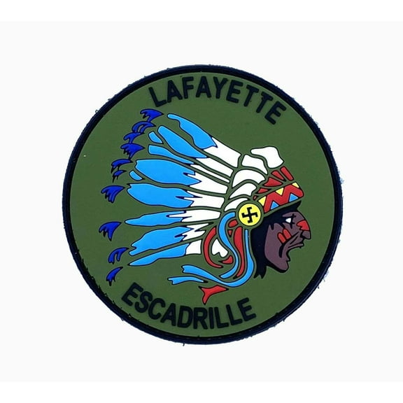 WW1 Lafayette Escadrille 1916 PVC Patch – With Hook and Loop