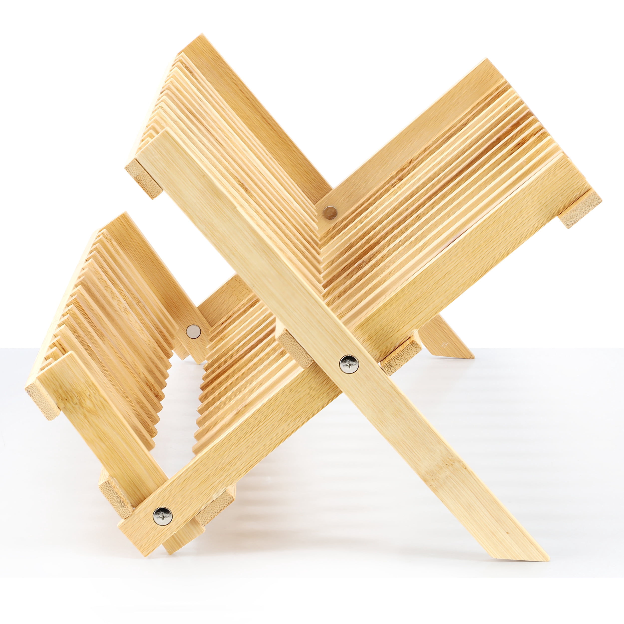 Elama 2-Tier Collapsible Kitchen Bamboo Drying Dish Rack