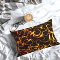 thumbnail image 5 of Fuzoiu Orange Lightning Print Pillow Case with Hidden Zipper,Pillow Covers,Soft and Comfortable Pillowcase-20"x30", 5 of 6