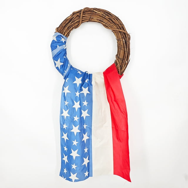 Ofertas Irresistibles, Corona para puerta del Día de la Independencia, decoración de canasta para puerta Akmoler