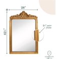 thumbnail image 3 of Hamilton Hills Top Gold Baroque Wall Mirror Rich Old World Feel Framed Beveled, 3 of 7