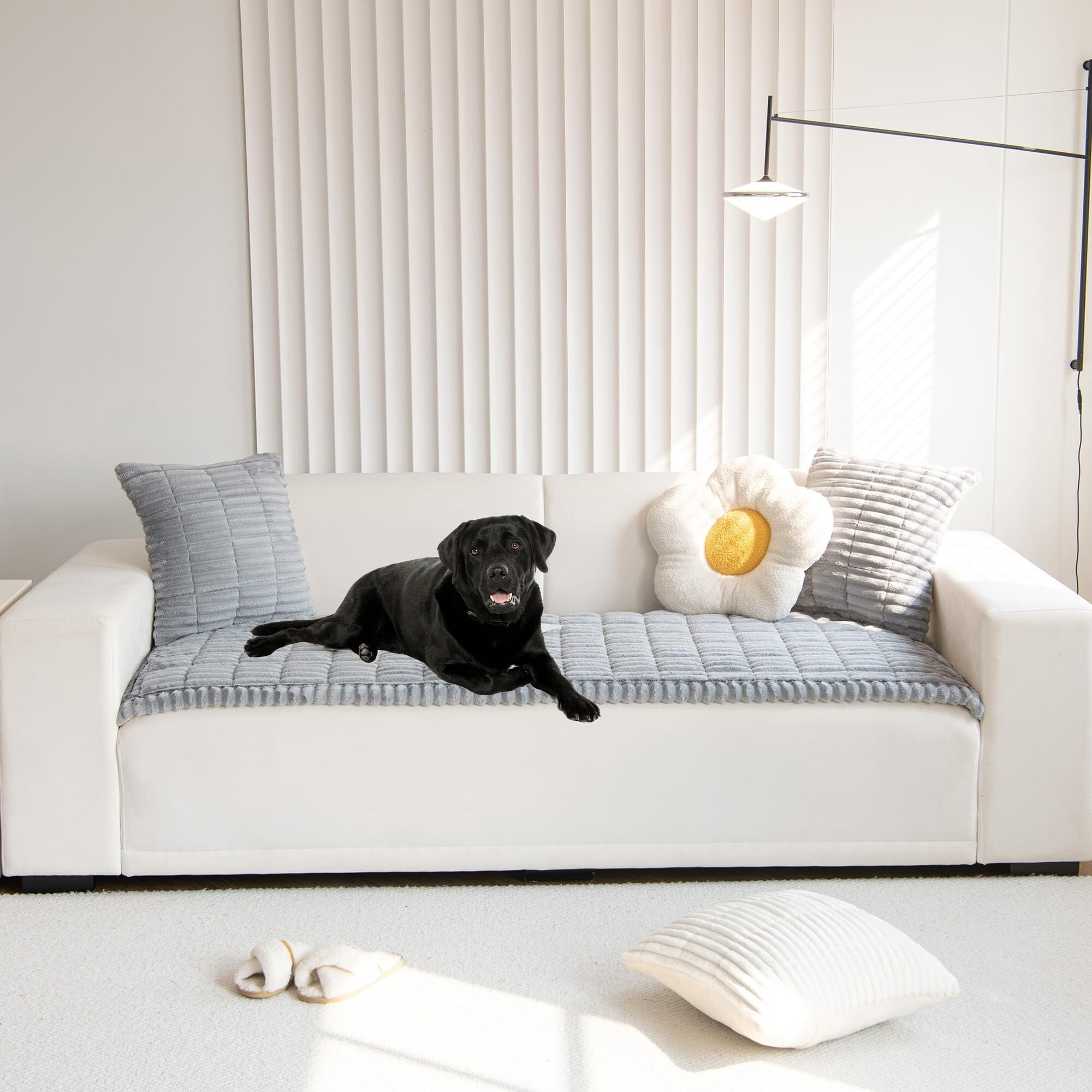 Pet Couch Cover, Couch Covers for Dogs, Washable Dog Sofa Covers Couch Protector, Fuzzy Non Slip Couch Slipcover Pet Friendly