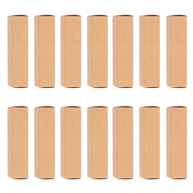 KAKOWELY lip gloss tubes 50pcs Kraft Paper Lipstick Packaging Boxes Empty Lip Gloss Containers Essential Oil Storage Carrying Case Lip Balm Wrapping Holder For Makeup Supplies