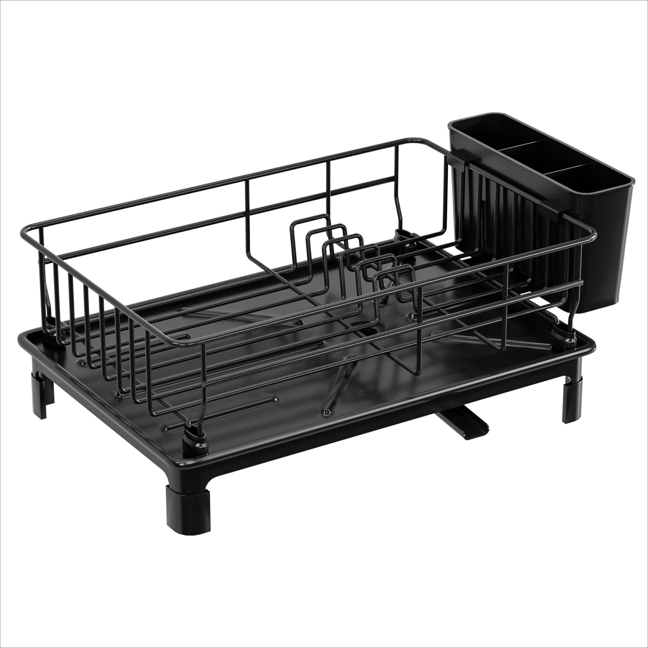 Multifunctional Kitchen Dish Drainer Rack, Countertop Cabinet Organizer with Drying Tray for Bowls, Plates and Utensils