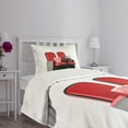thumbnail image 5 of Ambesonne Movie Theater Quilted Bedspread Set 2 Pcs, 3D Theater Seats, Twin Size, Red Black White, 5 of 6