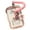Pink, variant on ID Badge Holder with Keychain And Spring Rope Silicone Card Sleeve with Clear Window Photo Card Protective Case with Bell Decor for Office Hospital School
