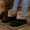 thumbnail image 5 of YLYL Women's Suede Winter Snow Boots Fuzzy Warm Fur Lined Waterproof Slip on Ankle Booties, 5 of 7