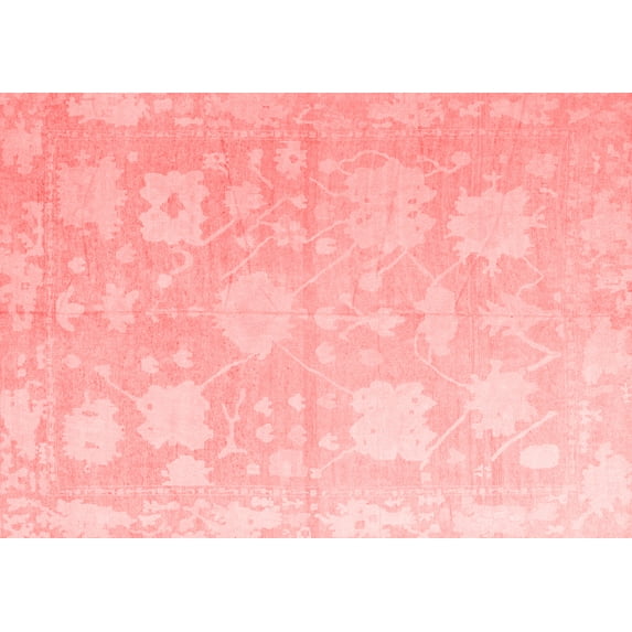 Ahgly Company Indoor Rectangle Abstract Red Modern Area Rugs, 8' x 12'