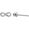 thumbnail image 2 of STERLING SILVER INFINITY STUD EARRINGS, 2 of 5