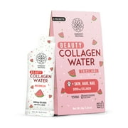 (2 pack) (2 pack) Harmony Proteins Collagen Powder Beauty Water Watermelon Instant Drink Mix Packets, 6 Ct
