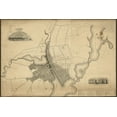 thumbnail image 1 of 24"x36" Gallery Poster, Map of the town of Providence rhode island 1823, 1 of 1