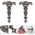 thumbnail image 2 of 2x Retro Bronze Hinges Zinc Alloy Furniture Hinge with Screws for Jewelry Boxes Cupboard Doors, 2 of 5