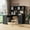 Black, variant on Desk with Hutch for Home Office and Study Room | Large Working Area for Laptop and Files, Lower Shelf for Printer | Antiqued Black MDF, Waterproof and Durable | Solves Storage and Mess in Study