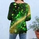 thumbnail image 2 of TaTaai Women's Fashion St. Patrick's Day Unstructured Print Loose Casual Round Neck 3/4 Sleeve T-Shirt Pullover Gift, 2 of 6
