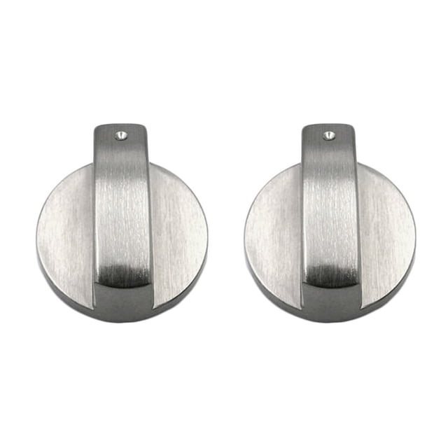 Wweixi 2PCS Rotary Switches Round Knob Stove Burner Oven Kitchen Parts Handles Metal Fire Switch Button, 8mm, Type 1