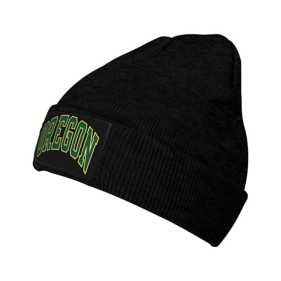 Oregon Knitted Hat Winter Beanie For Men Women, Acrylic Beanie Soft Warm Knit Hat Ski Stocking Cuffed Cap