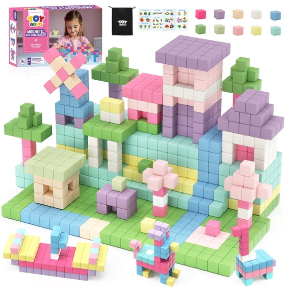Bloques magnéticos TOY Life, 104 unidades, para niños de 3 a 5 y 4 a 8 años