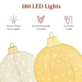 thumbnail image 5 of Best Choice Products 2pc Lighted Pop-Up Christmas Ornaments Outdoor Holiday Decoration w/ 180 LED Lights - Gold/White, 5 of 8