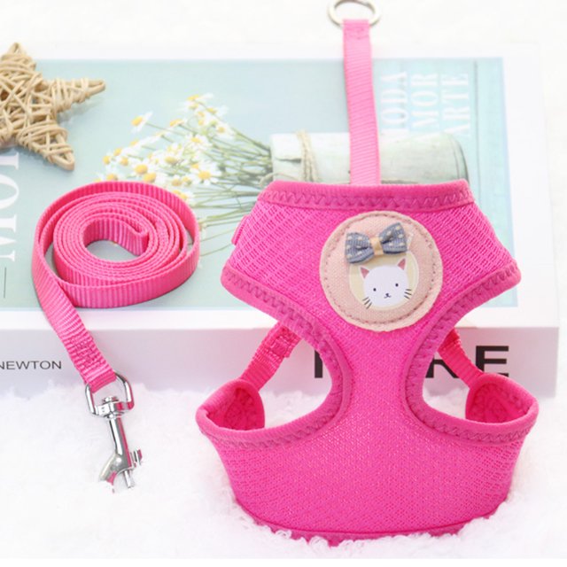 Flmtop Vest Chest Strap Explosion Proof Adjustable Nylon Walking Safety Traction Rope for Dog Purple