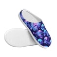 thumbnail image 3 of Fotbe crystal Skull flower star Pattern Women's Fuzzy Curly Fur Memory Foam Loafer Slippers Indoor Outdoor Slippers Winter Home Shoes-37/38, 3 of 7