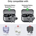 thumbnail image 3 of Suritch Case for Samsung Galaxy Buds3 / Buds3 Pro / Buds3 FE with Carabiner, Cleaning Kit and Removal Tool, Black, 3 of 7