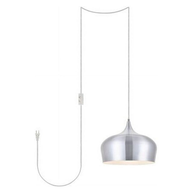 Living District LDPG2003BN Nora 1 Light Plug-In Pendant, Burnished Nickel