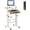 Vintage Oak, variant on Rolling Stand Up Desk Adjustable Height - Portable Standing Desk with Wheels & Charging Station, Mobile Laptop Desk Small Standing Desk Drawing Table, Grey